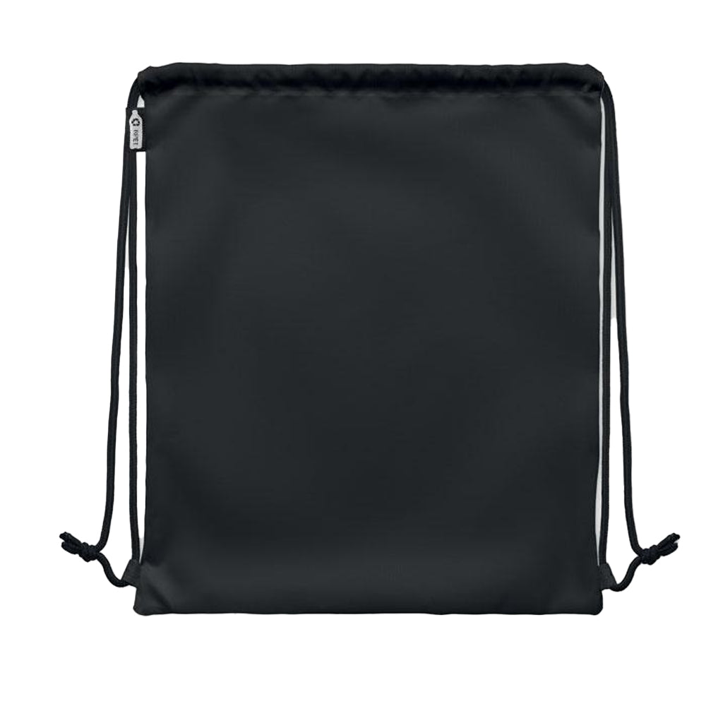 Black - Back - MidOcean Night Large RPET Drawstring Bag