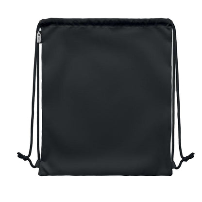 Black - Back - MidOcean Night Large RPET Drawstring Bag