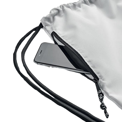 White - Side - MidOcean Night Large RPET Drawstring Bag