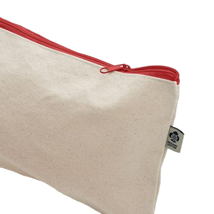 Red - Side - MidOcean Pesacara Cotton Cosmetic Bag