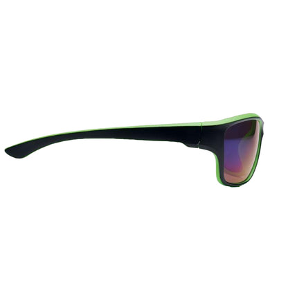 Lime - Back - MidOcean Yuma UV Mirrored Sport Sunglasses