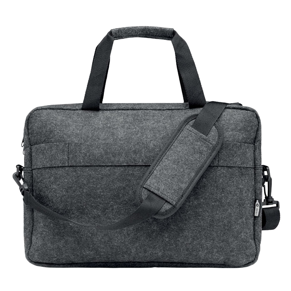 Stone Grey - Back - MidOcean Plana RPET Felt Laptop Bag