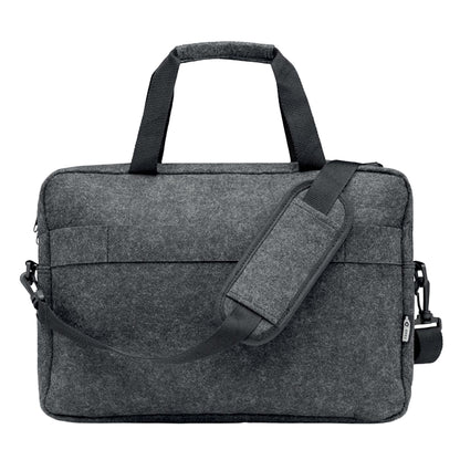 Stone Grey - Back - MidOcean Plana RPET Felt Laptop Bag