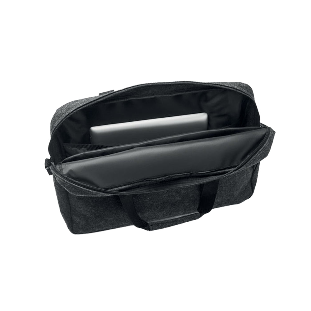 Stone Grey - Side - MidOcean Plana RPET Felt Laptop Bag