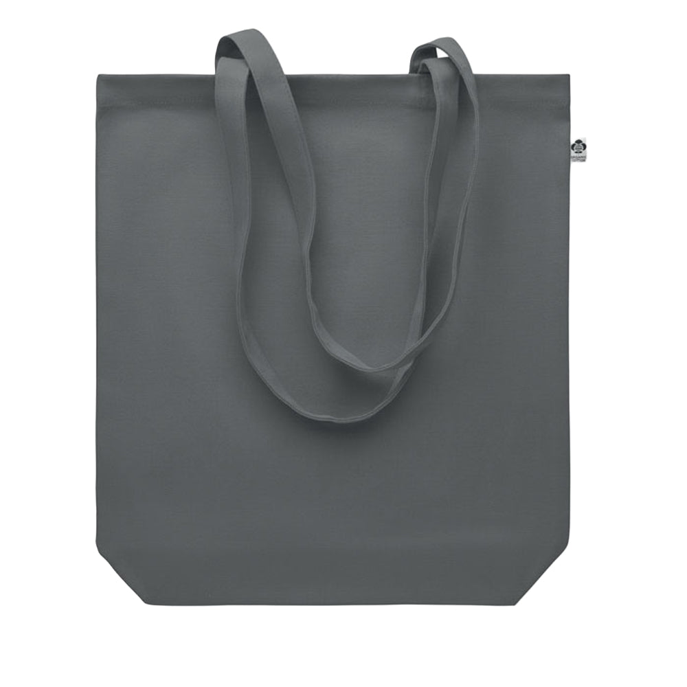 Stone Grey - Back - MidOcean Coco Canvas Shopper Bag