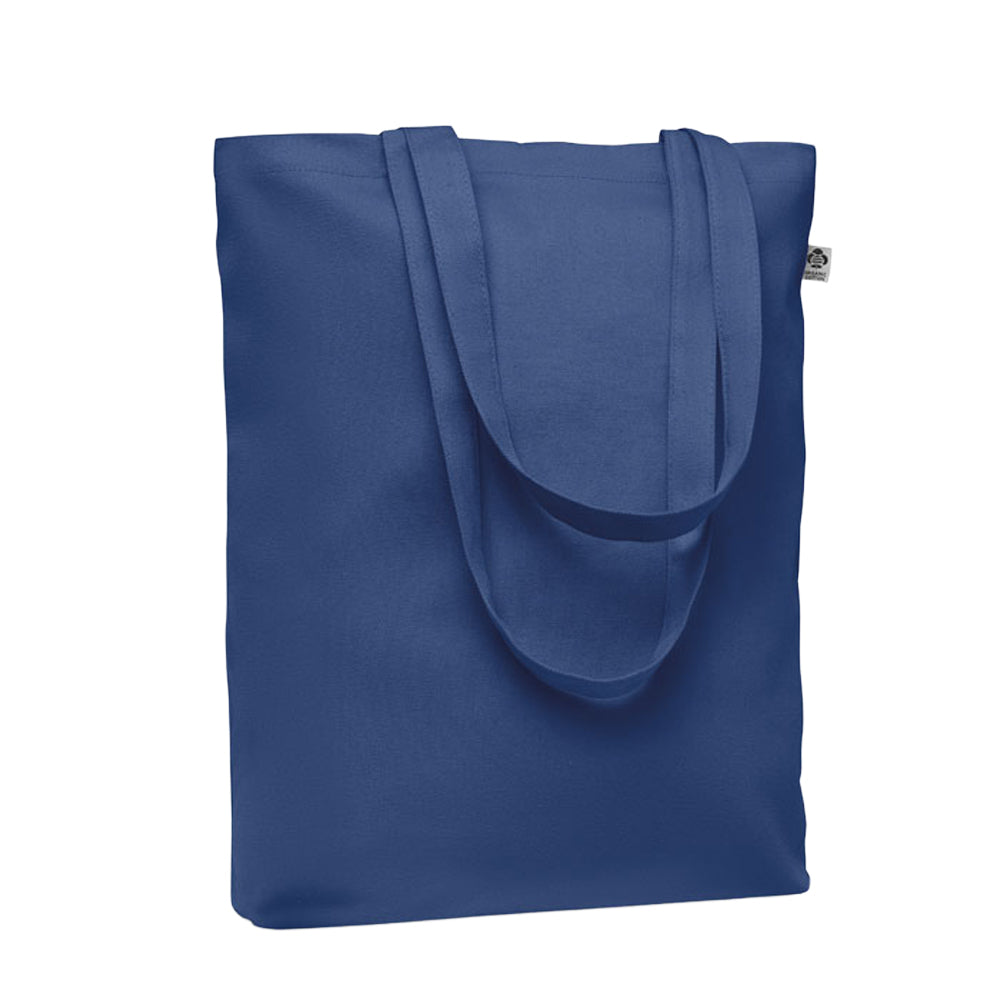 Blue - Front - MidOcean Coco Canvas Shopper Bag