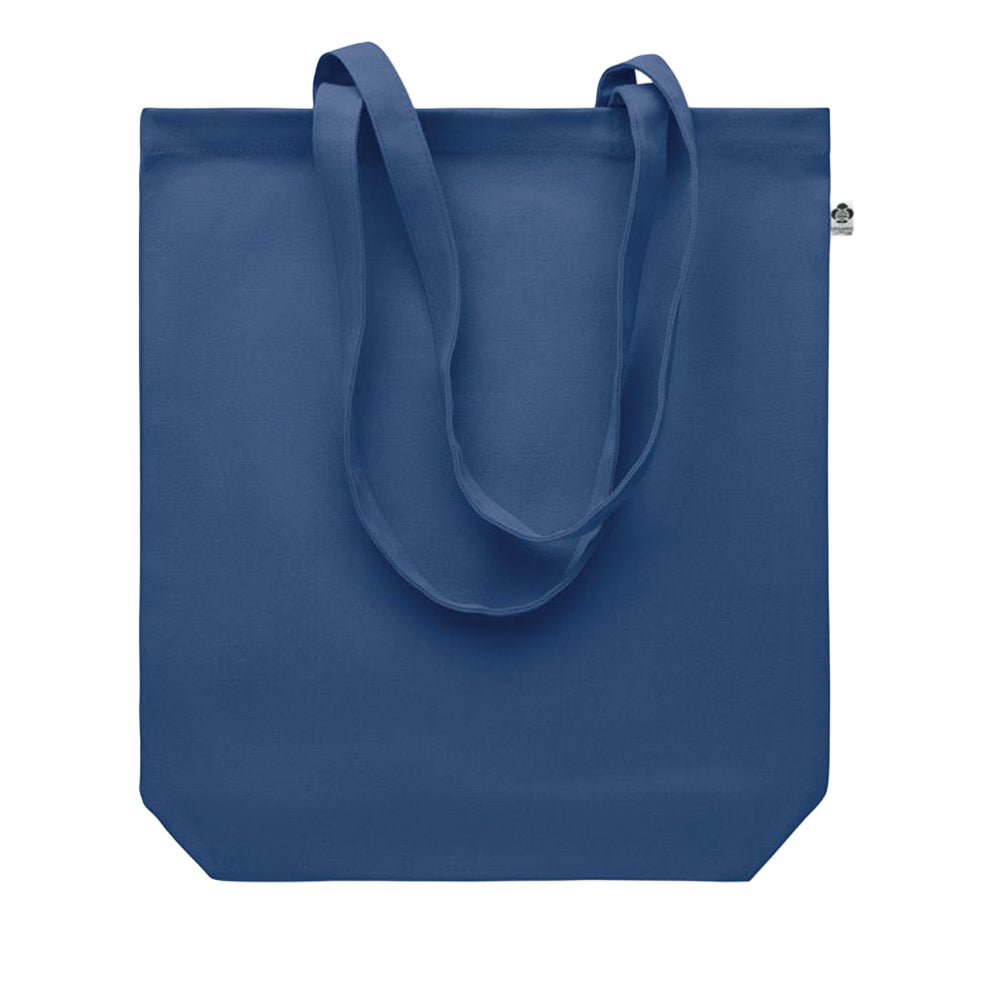 Blue - Back - MidOcean Coco Canvas Shopper Bag