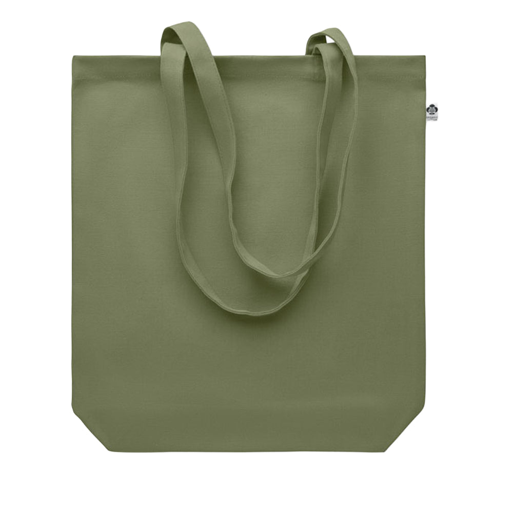 Green - Back - MidOcean Coco Canvas Shopper Bag