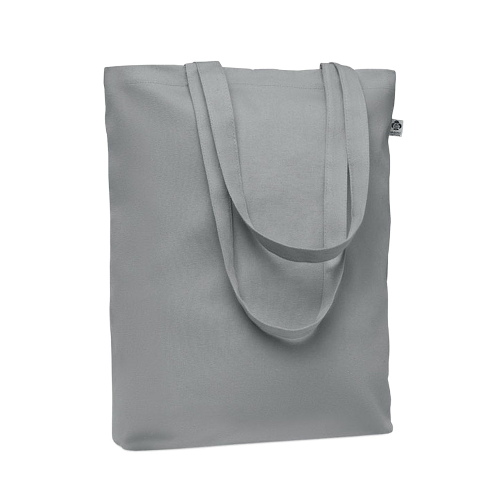 Grey - Front - MidOcean Coco Canvas Shopper Bag