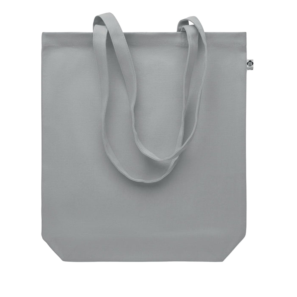 Grey - Back - MidOcean Coco Canvas Shopper Bag