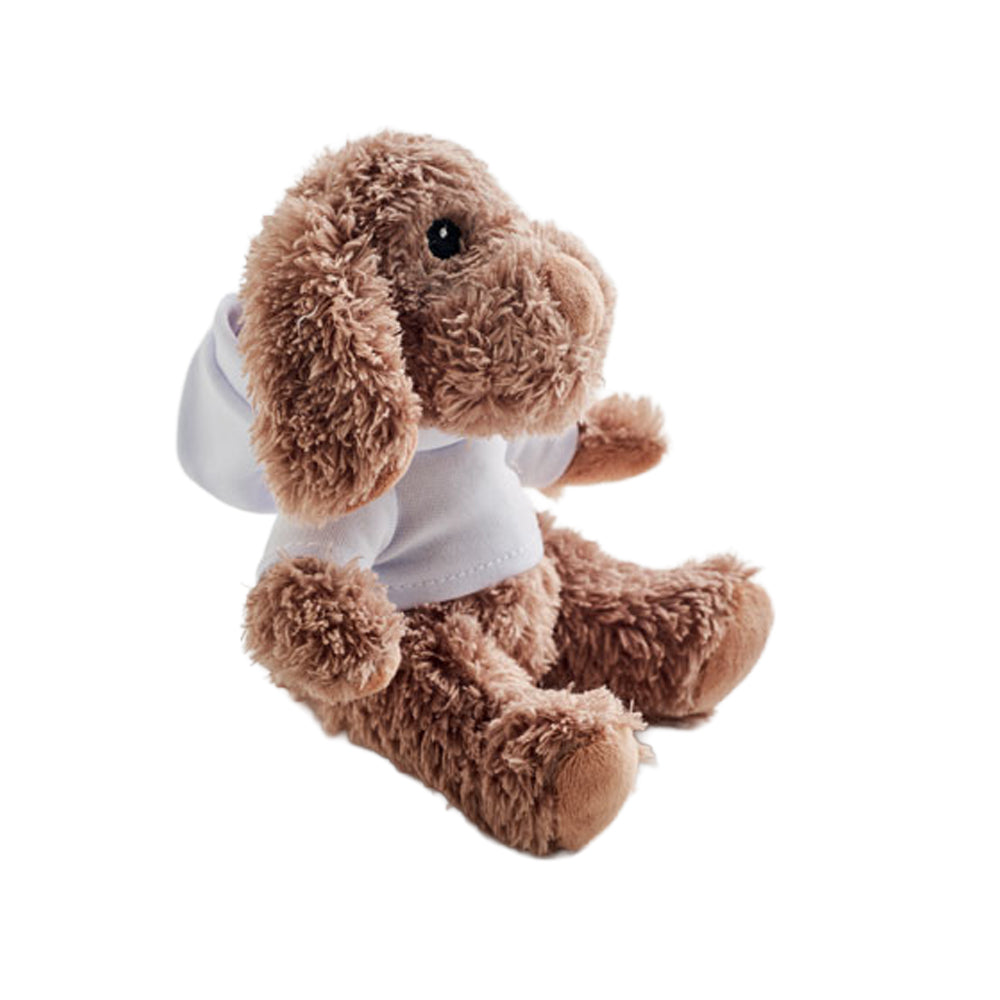 White - Side - MidOcean Doggy Dog Plush Teddy Bear