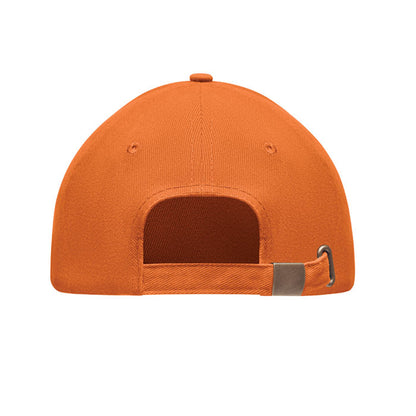 Orange - Back - MidOcean Tekapo Heavy Brushed Cotton Baseball Cap
