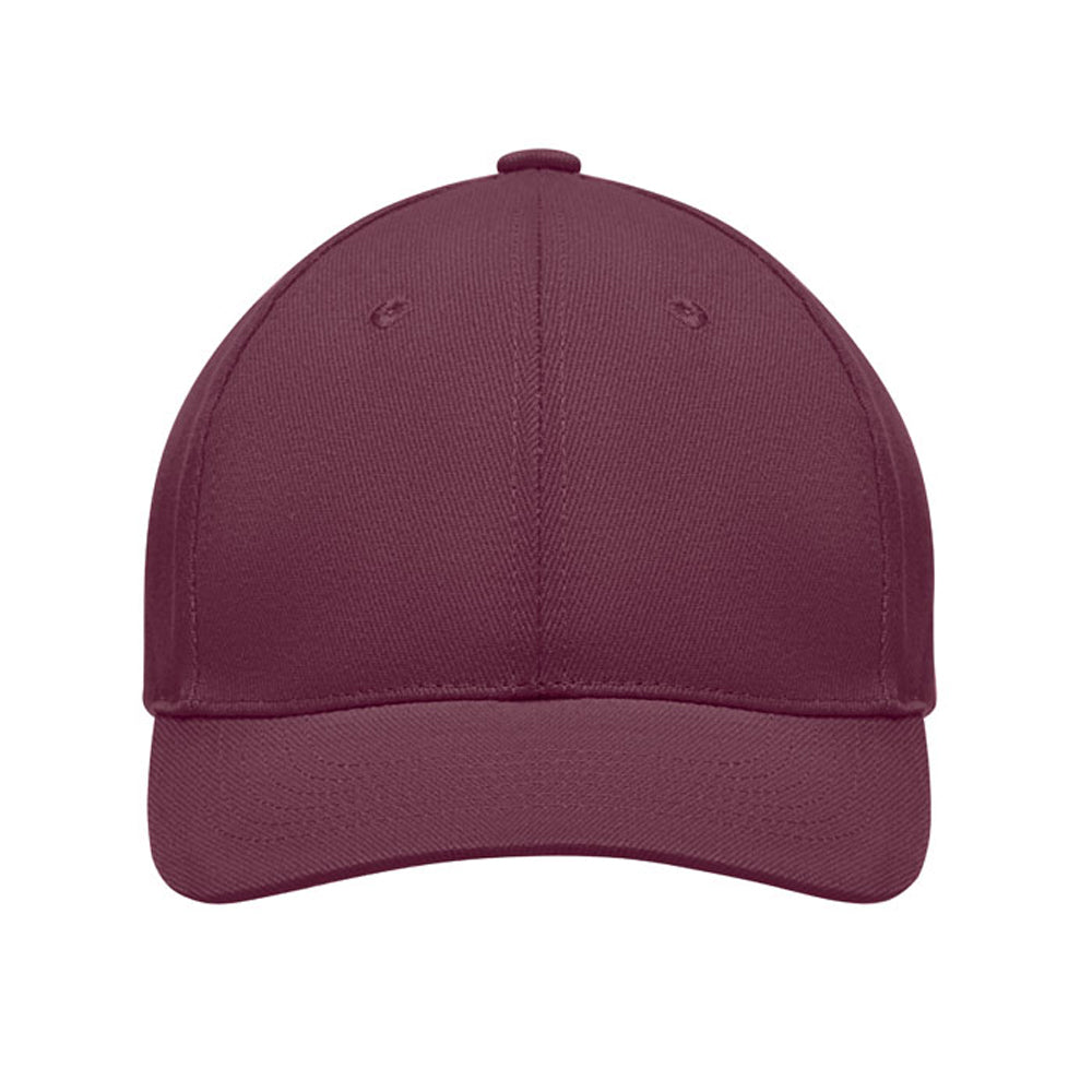 Burgundy - Side - MidOcean Tekapo Heavy Brushed Cotton Baseball Cap