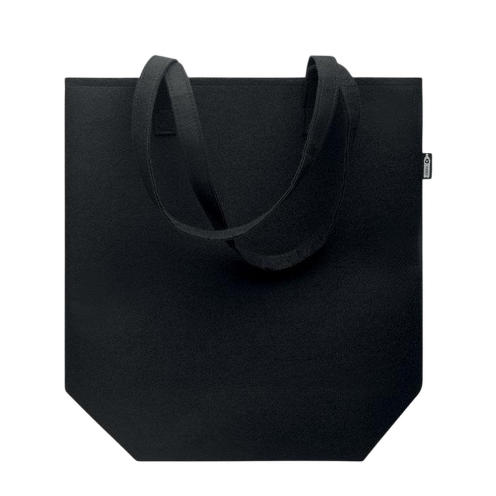 Black - Back - MidOcean Nata RPET Felt Shopper Bag