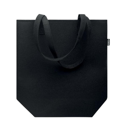Black - Back - MidOcean Nata RPET Felt Shopper Bag