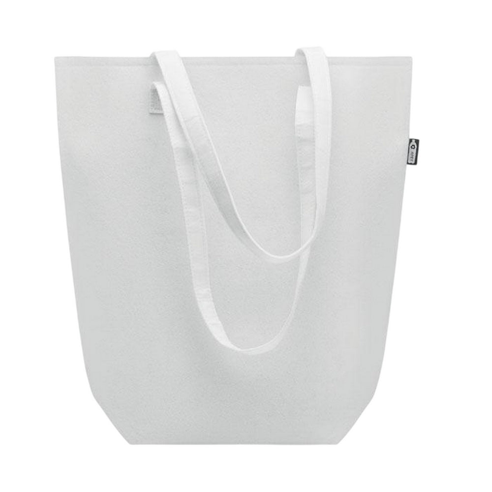 White - Side - MidOcean Nata RPET Felt Shopper Bag