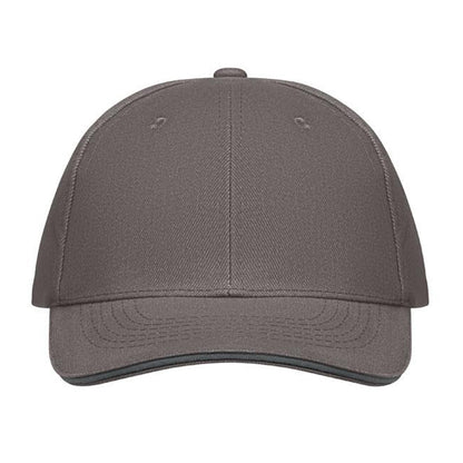 Dark Grey-Grey - Front - MidOcean Buffalo 6 Panel Baseball Cap