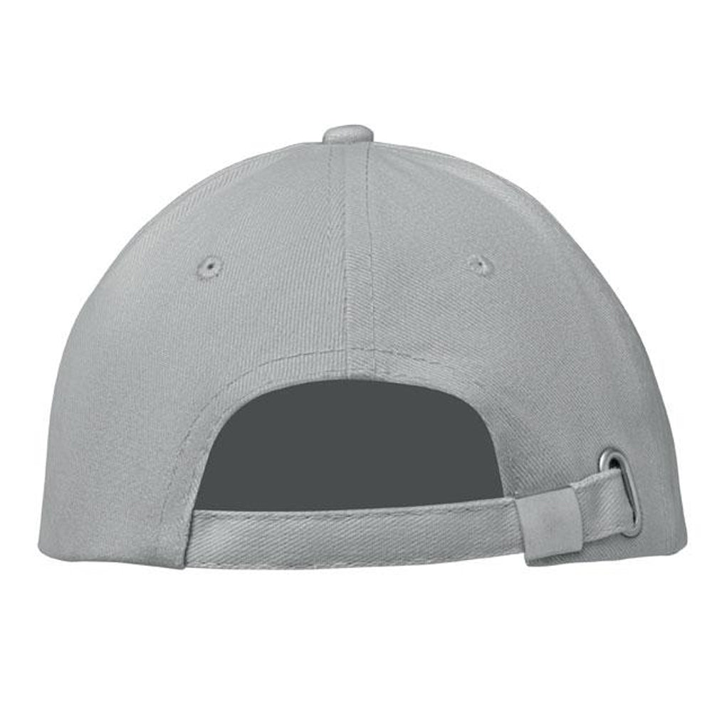Grey - Back - MidOcean Buffalo 6 Panel Baseball Cap