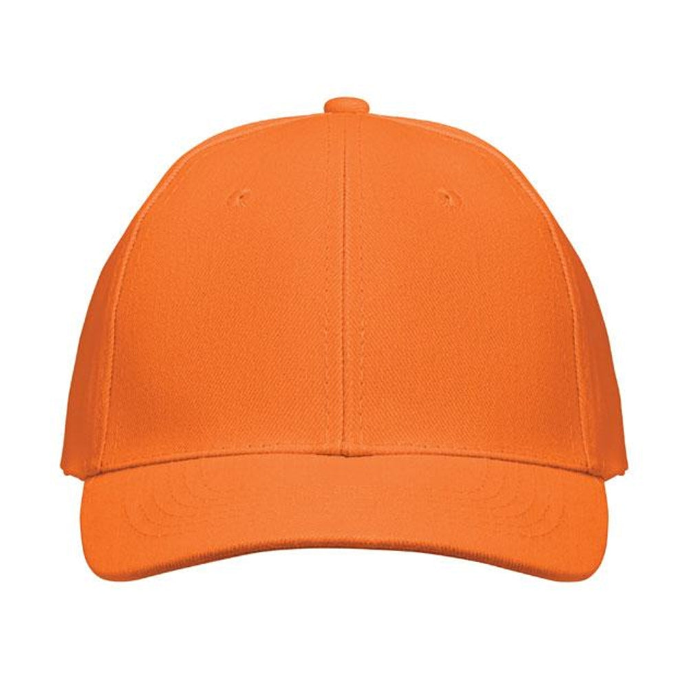 Orange - Front - MidOcean Buffalo 6 Panel Baseball Cap