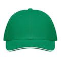 Prairie Green-White - Front - MidOcean Buffalo 6 Panel Baseball Cap