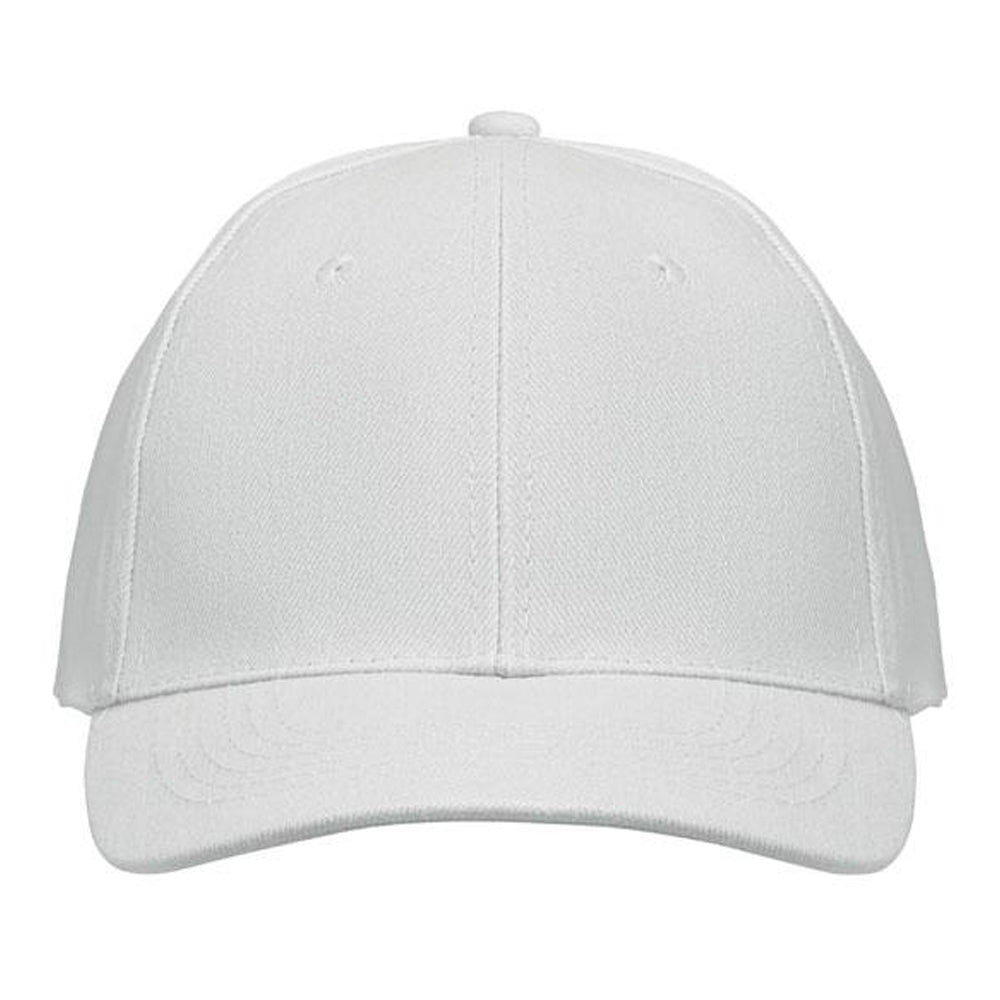 White - Front - MidOcean Buffalo 6 Panel Baseball Cap