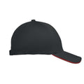 Black-Red - Side - MidOcean Buffalo 6 Panel Baseball Cap