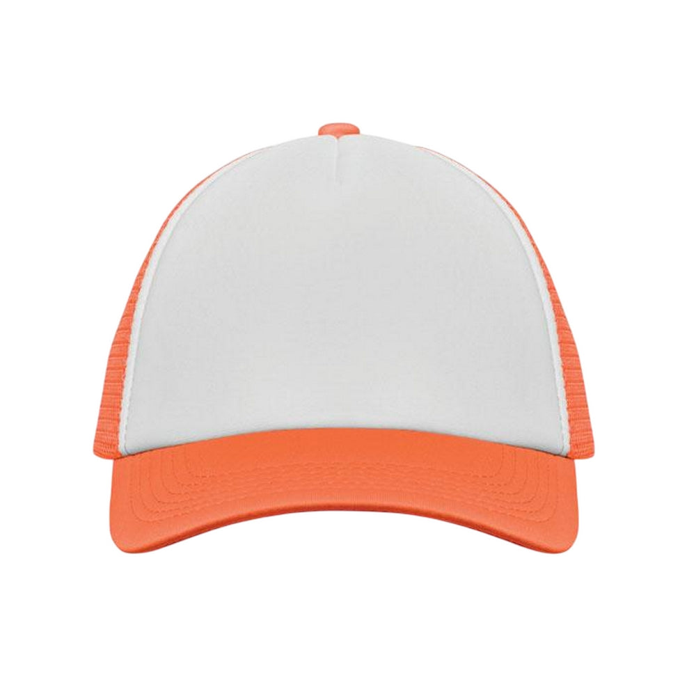 Neon Orange - Front - MidOcean Bubble Trucker Cap