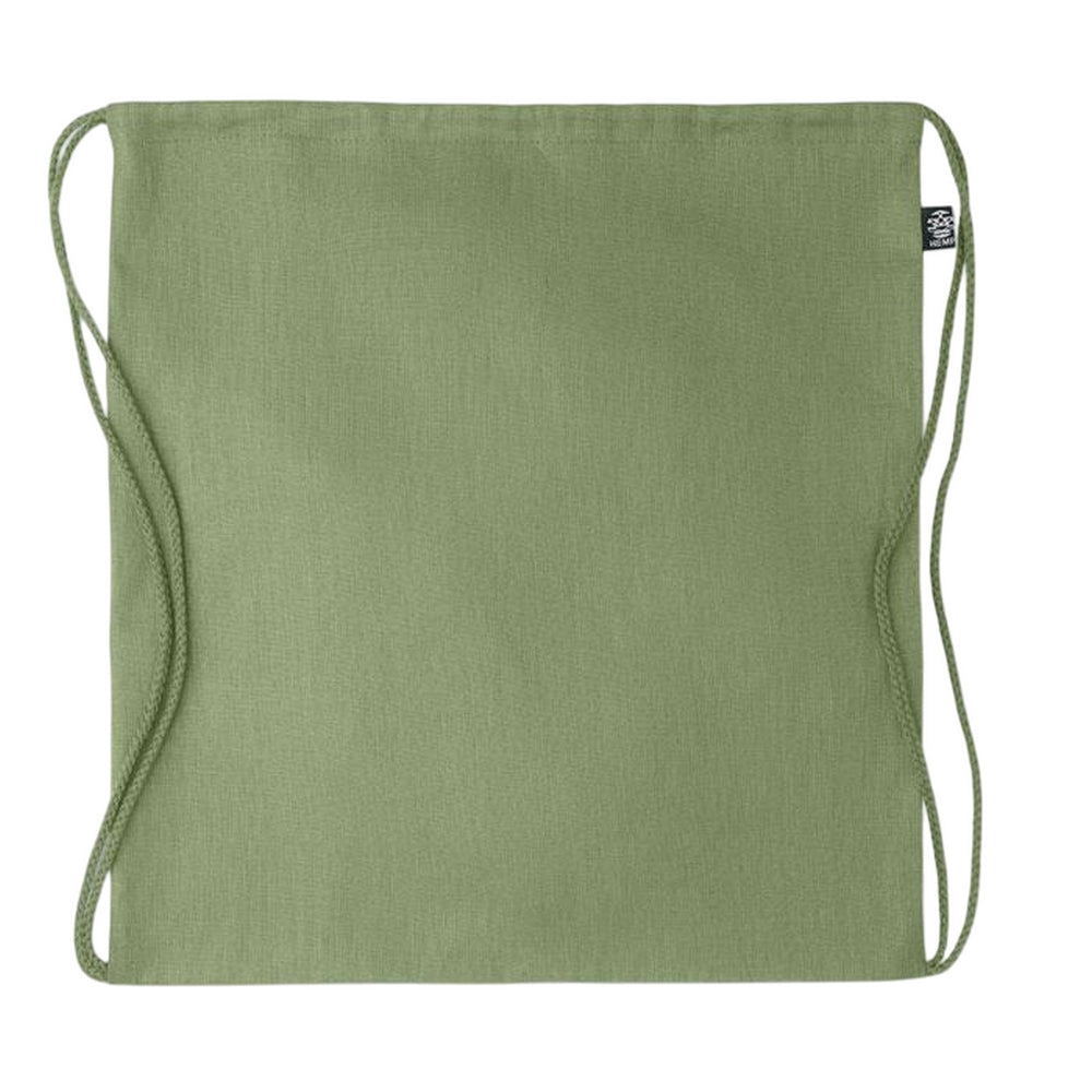 Green - Back - MidOcean Naima Hemp Drawstring Bag
