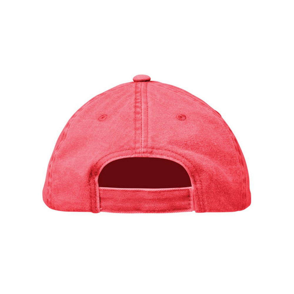 Red - Back - MidOcean Unisex Adult Beau 6 Panel Baseball Cap