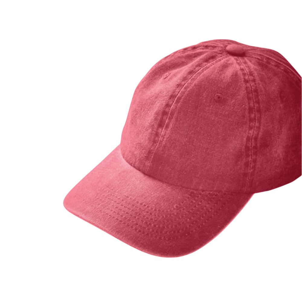 Red - Lifestyle - MidOcean Unisex Adult Beau 6 Panel Baseball Cap