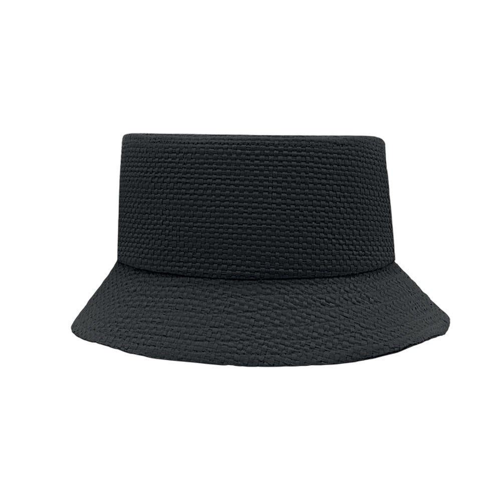 Black - Side - MidOcean Bilgola+ Paperstraw Bucket Hat