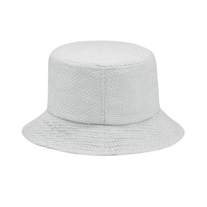 White - Back - MidOcean Bilgola+ Paperstraw Bucket Hat
