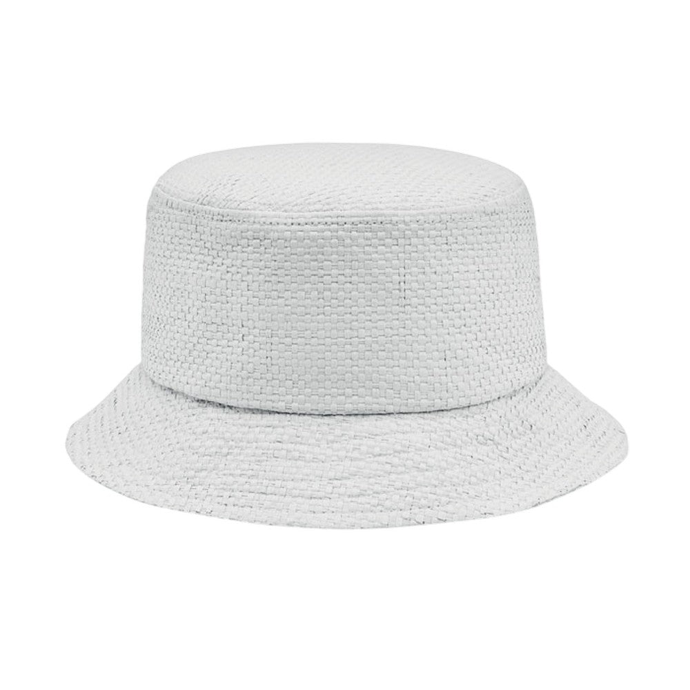White - Front - MidOcean Bilgola+ Paperstraw Bucket Hat