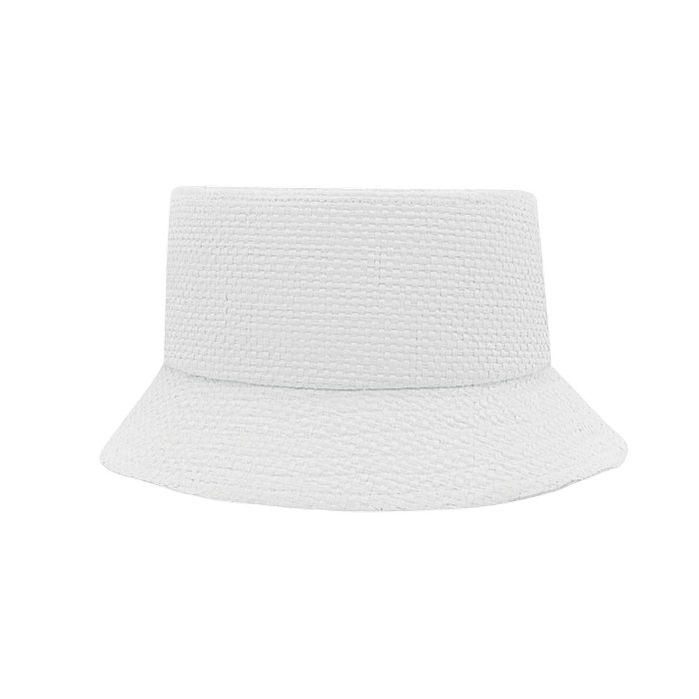 White - Side - MidOcean Bilgola+ Paperstraw Bucket Hat
