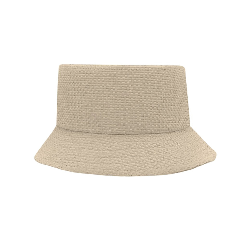 Beige - Back - MidOcean Bilgola+ Paperstraw Bucket Hat