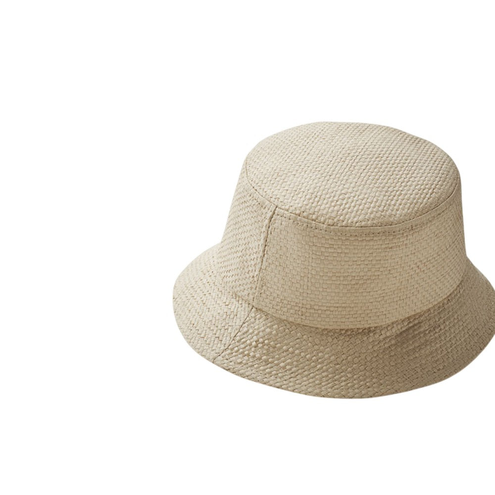 Beige - Side - MidOcean Bilgola+ Paperstraw Bucket Hat