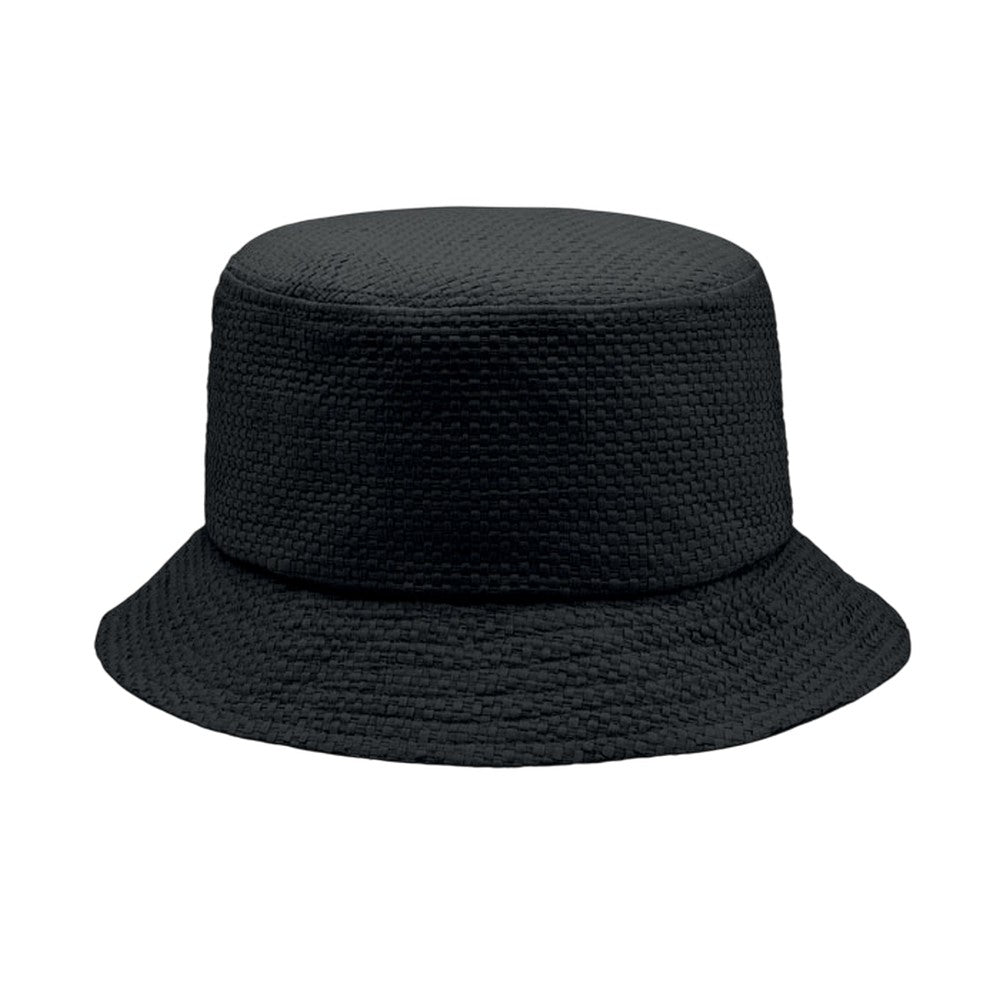 Black - Front - MidOcean Bilgola+ Paperstraw Bucket Hat