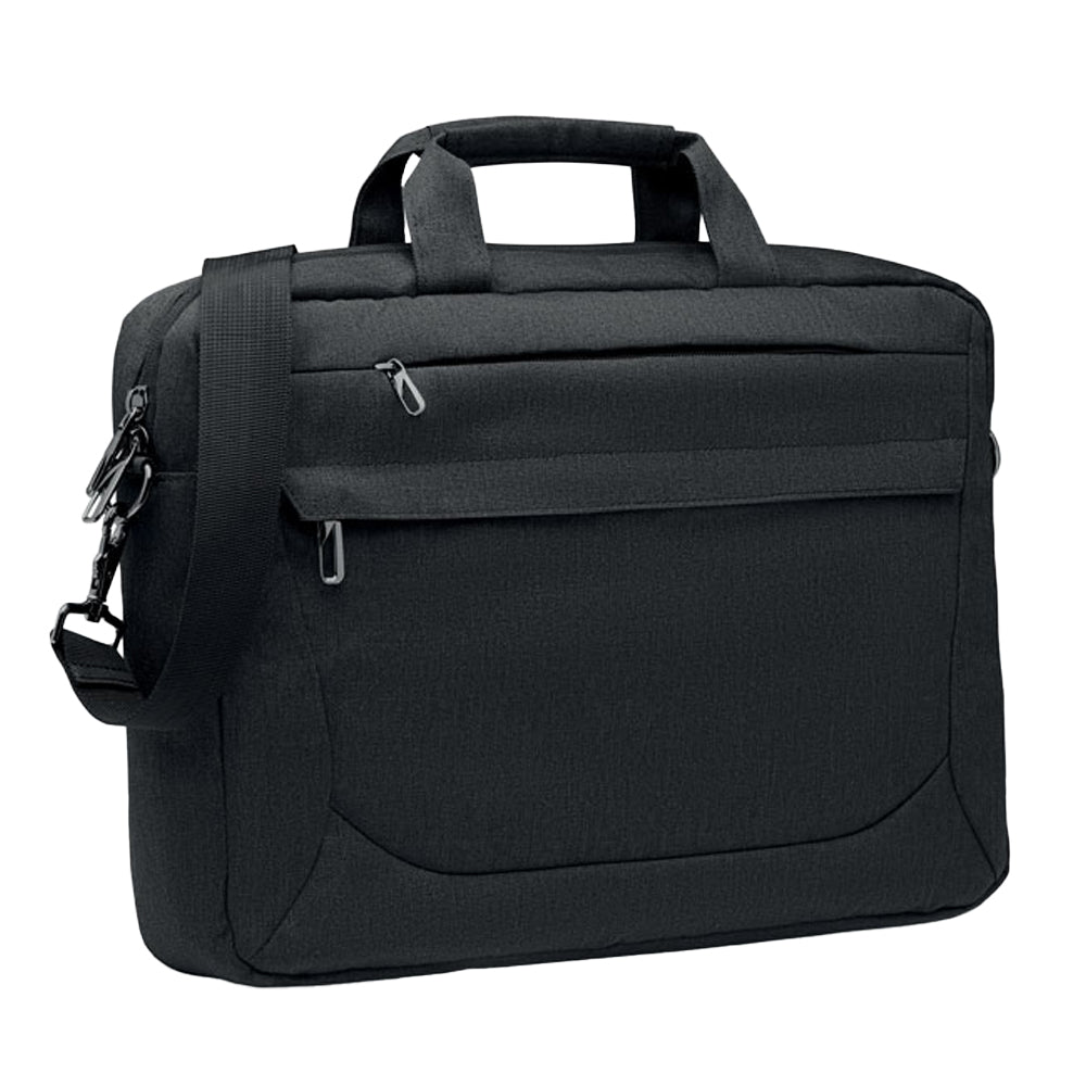 Black - Front - MidOcean Rocky RPET Laptop Bag