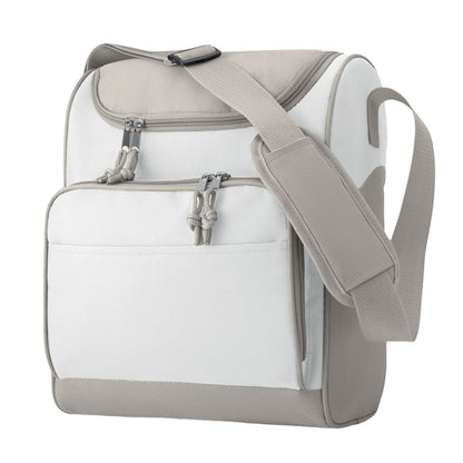 White - Front - MidOcean Zipper 13L Pocket Cooler Bag