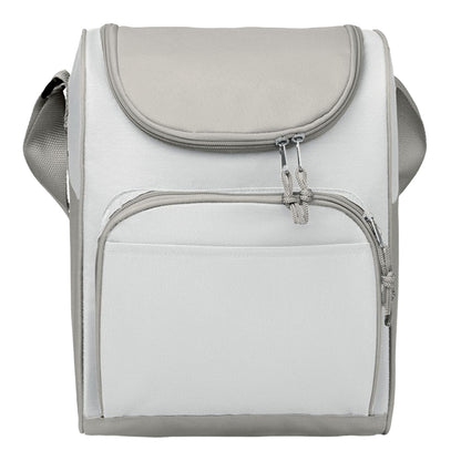 White - Back - MidOcean Zipper 13L Pocket Cooler Bag
