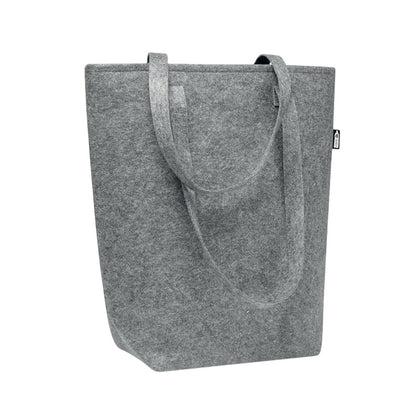 Grey - Back - MidOcean Taslo RPET Felt Shopper Bag