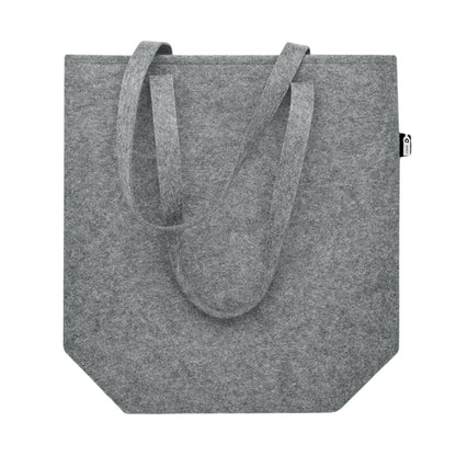 Grey - Side - MidOcean Taslo RPET Felt Shopper Bag
