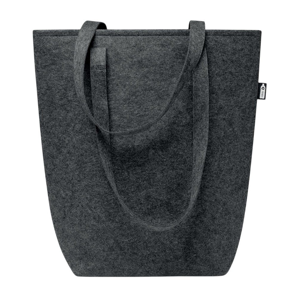 Stone Grey - Front - MidOcean Taslo RPET Felt Shopper Bag