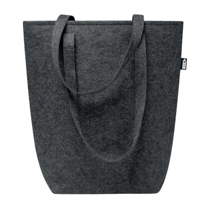 Stone Grey - Front - MidOcean Taslo RPET Felt Shopper Bag