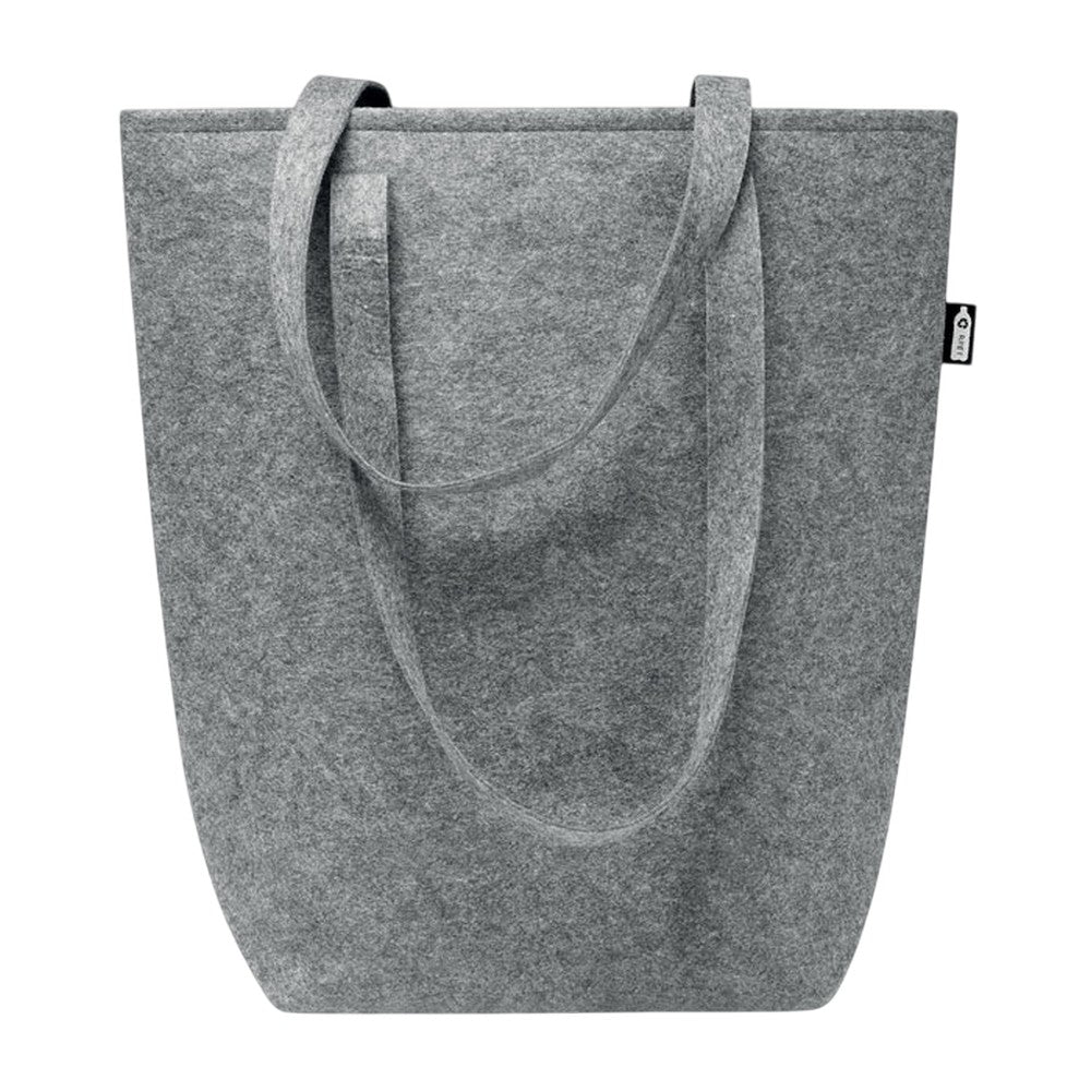 Grey - Front - MidOcean Taslo RPET Felt Shopper Bag