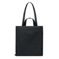 Black - Side - MidOcean GAVE Recycled Cotton Shopper Bag
