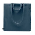 Blue - Front - MidOcean GAVE Recycled Cotton Shopper Bag