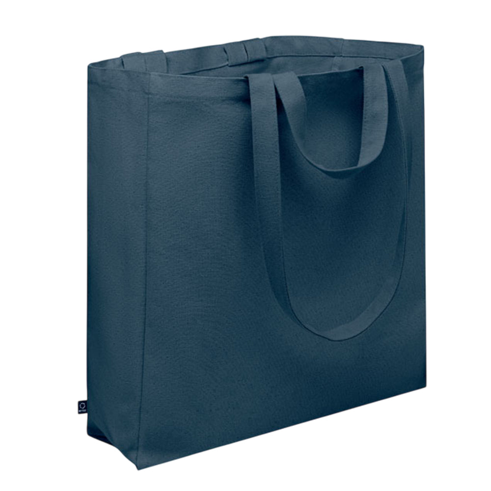 Blue - Back - MidOcean GAVE Recycled Cotton Shopper Bag
