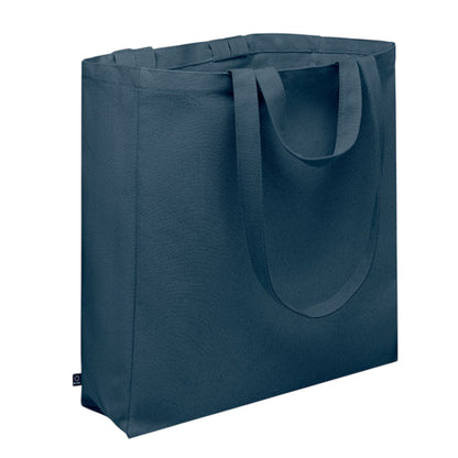 Blue - Back - MidOcean GAVE Recycled Cotton Shopper Bag