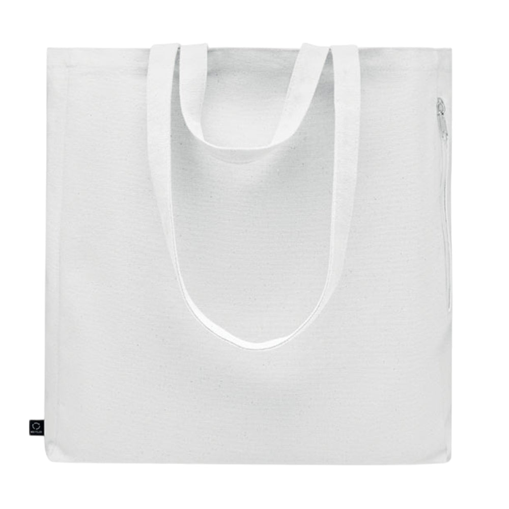 White - Front - MidOcean GAVE Recycled Cotton Shopper Bag